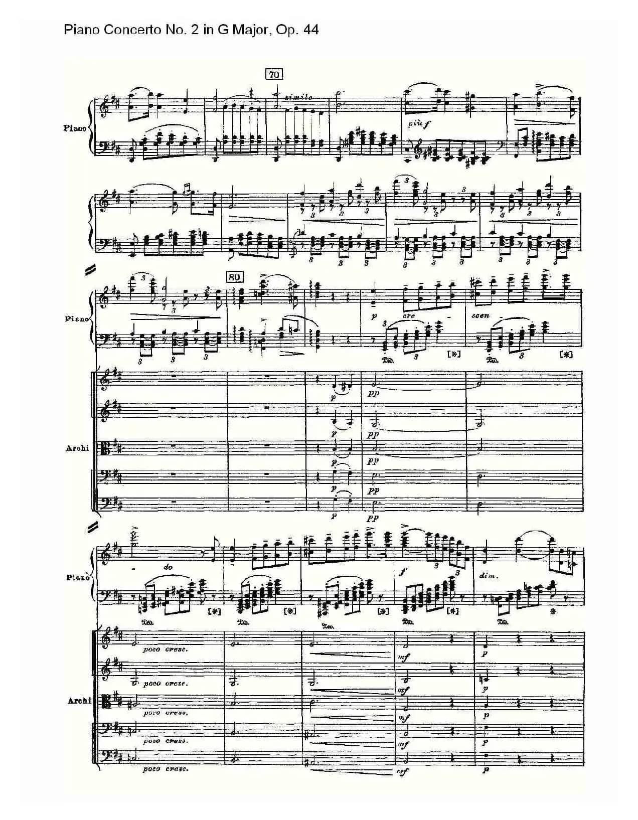 G大调第二钢琴协奏曲, Op.44第二乐章