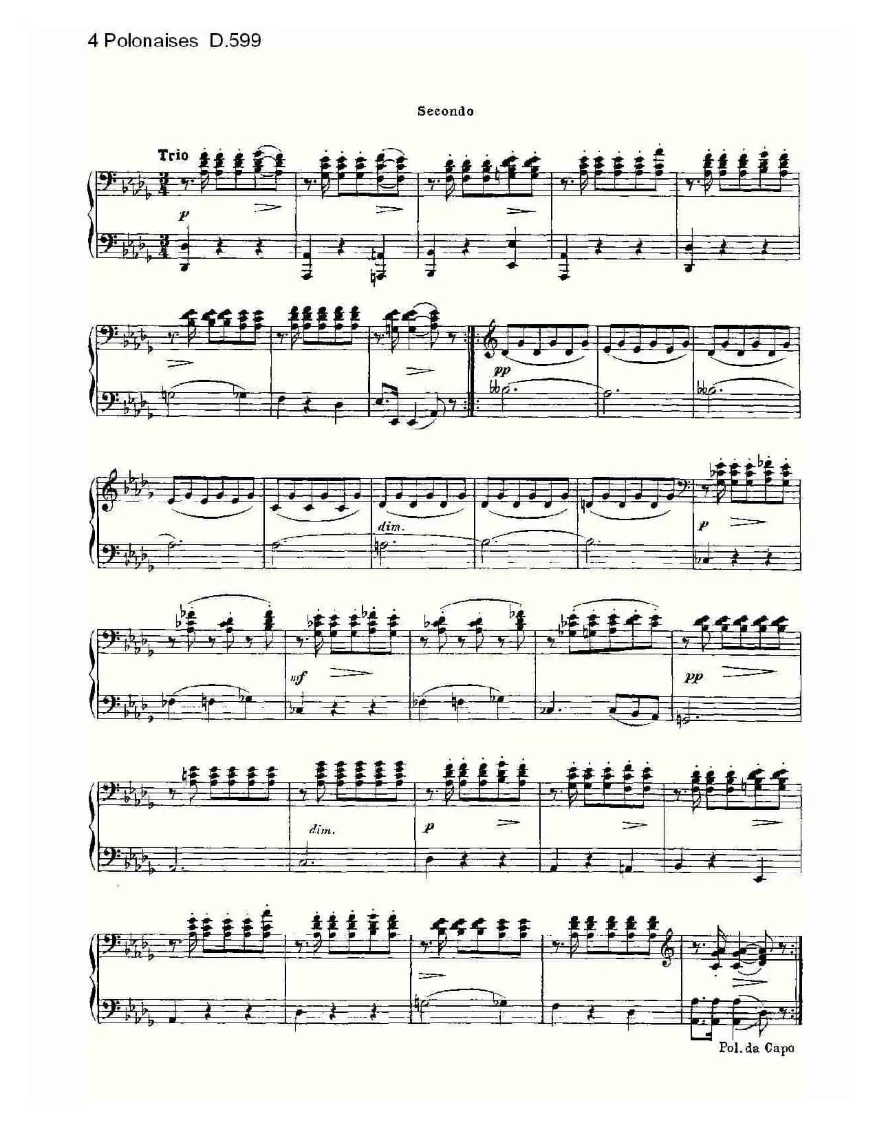 4 Polonaises D.599（４波罗乃兹舞曲 D.599）