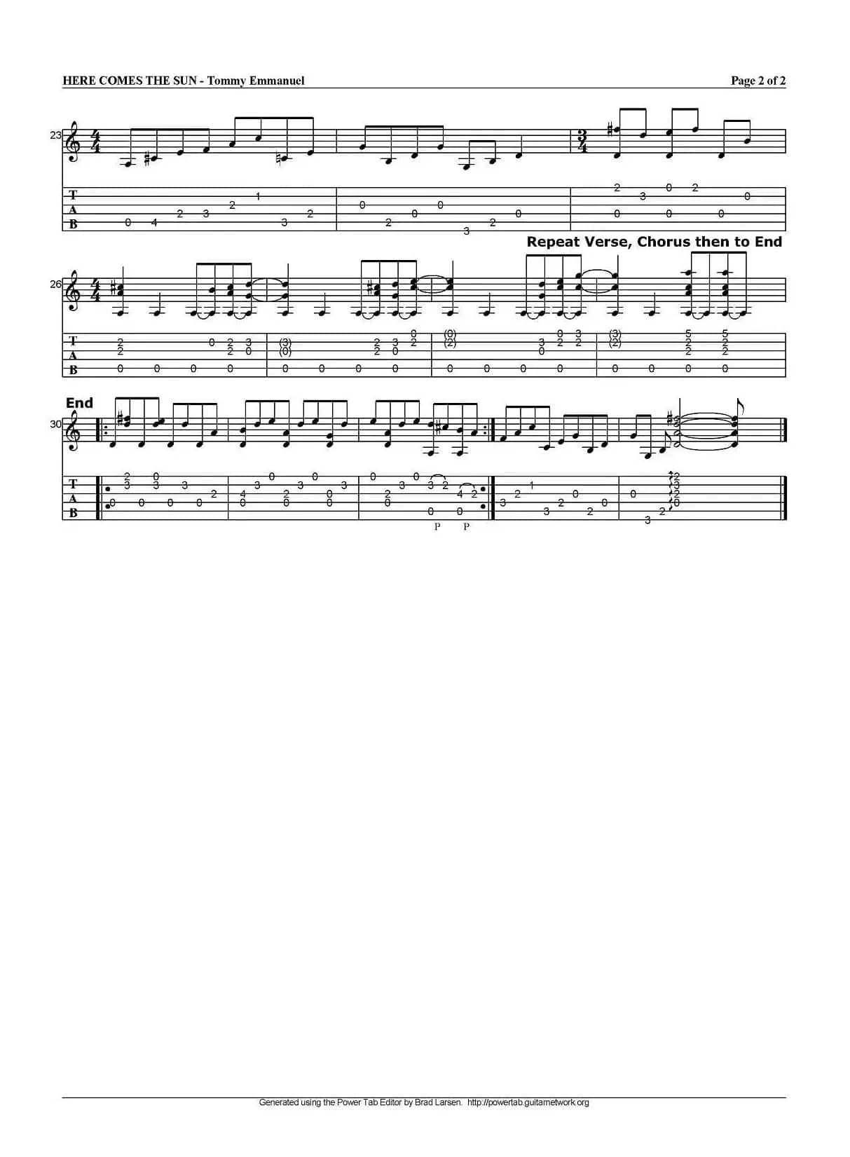 tommy emmanuel：here comes the sun（指弹吉他）