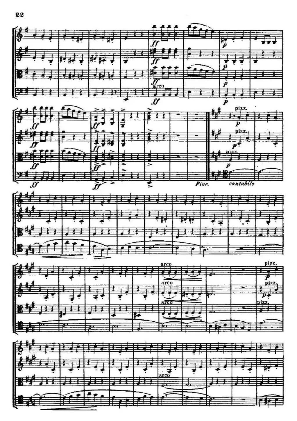 STREICHOUARTETT（E小调弦乐四重奏、III）