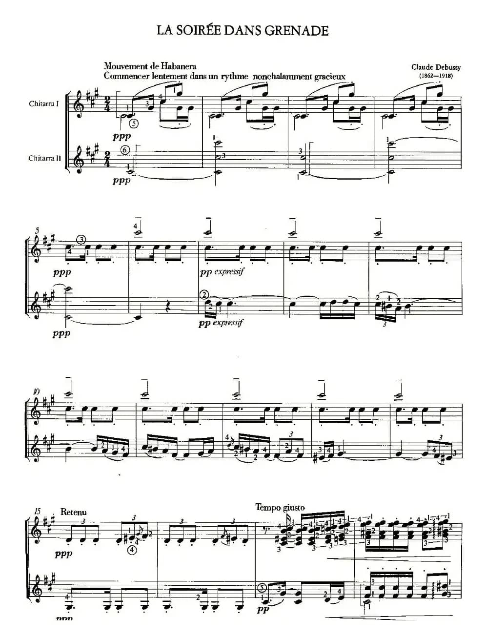 LA SOIRER DANS GRENADE（双吉他）