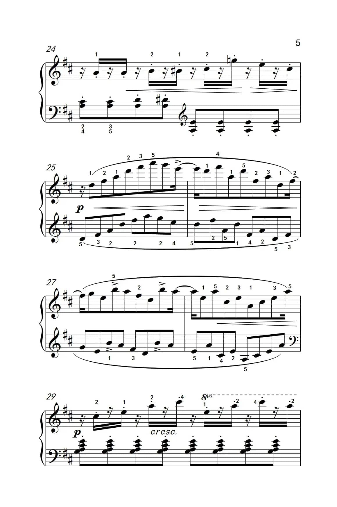 第四级 1.练习曲（中央音乐学院 钢琴（业余）考级教程 4-6级）