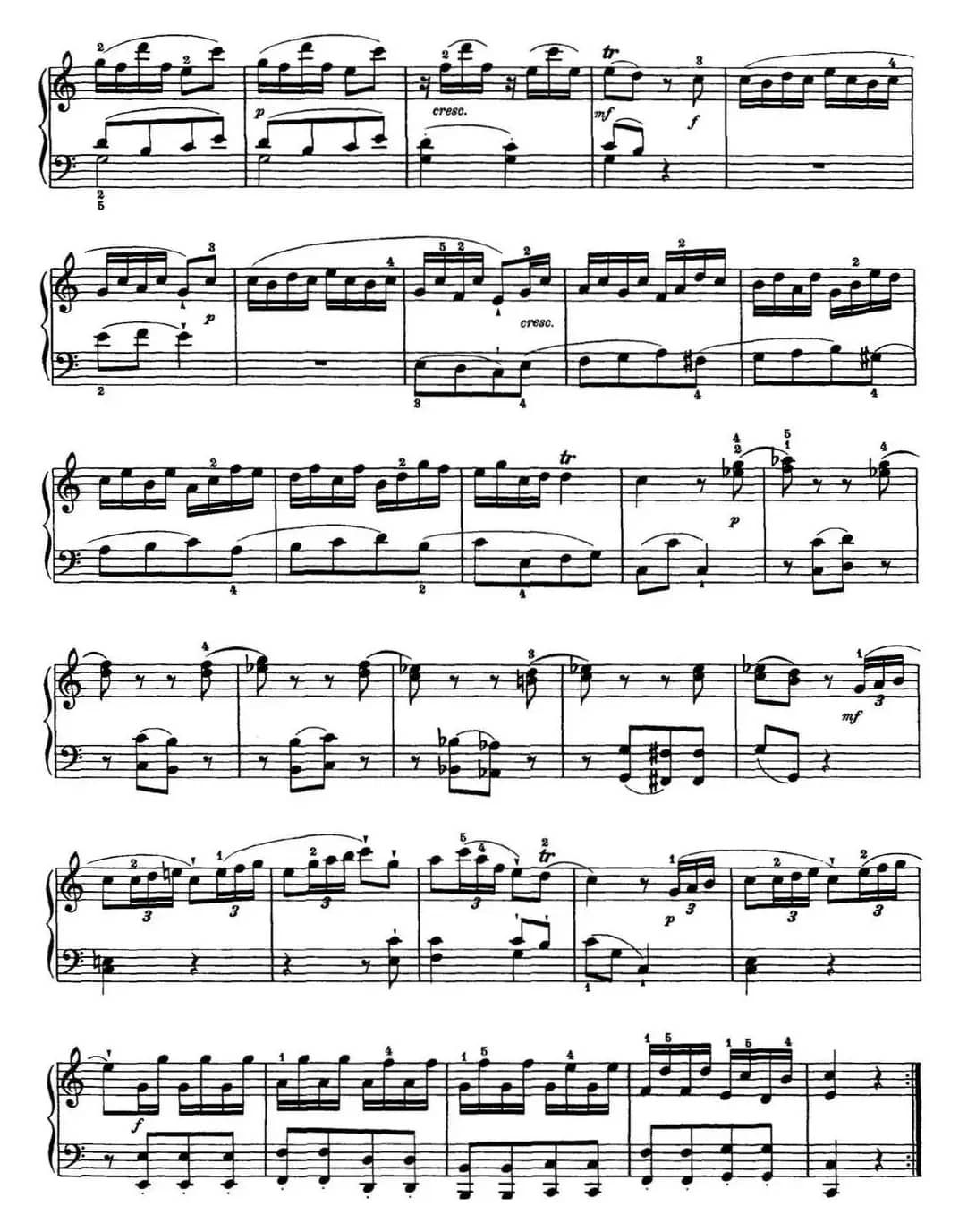 海顿 钢琴奏鸣曲 Hob XVI 10 Divertimento C major