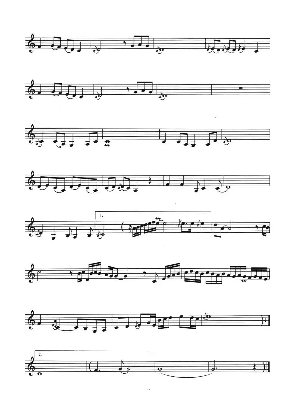 但愿人长久（五线谱）