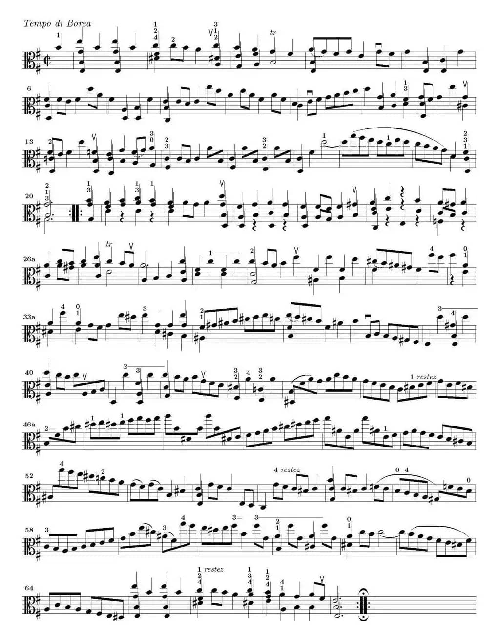 Bach Sonata BWV1002（无伴奏小提琴组曲）