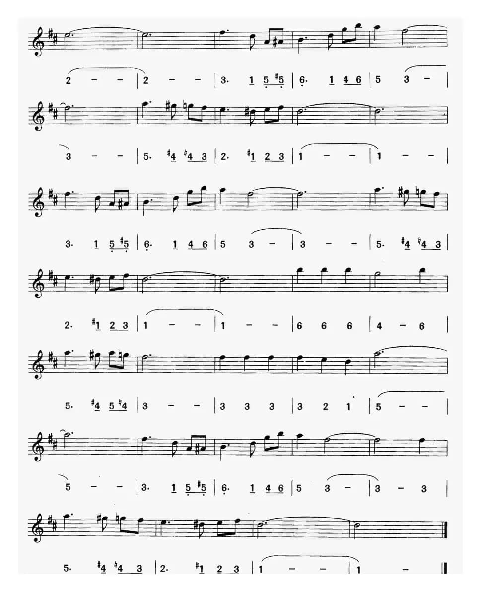 科罗拉多的月光（线简谱对照版）