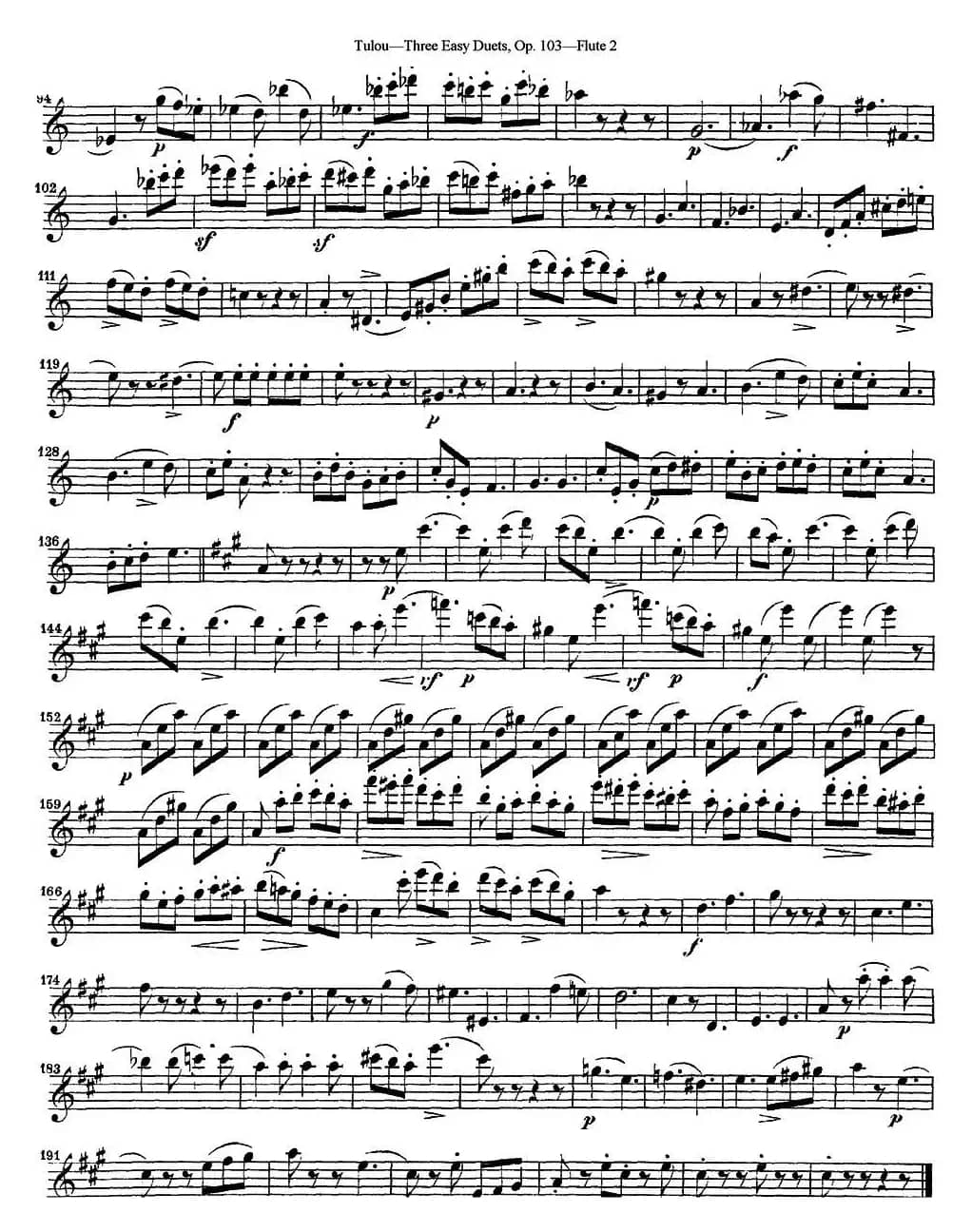 图露三首长笛简易重奏曲Op.103（Flute 2）（NO.2）