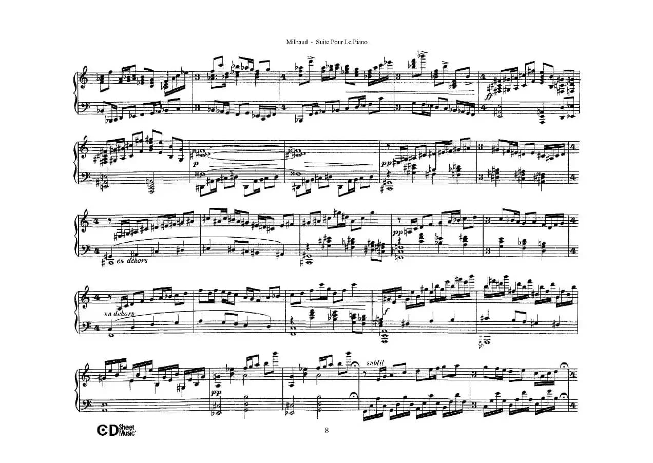Suite Pour Le Piano Op.8（钢琴组曲·Ⅲ）