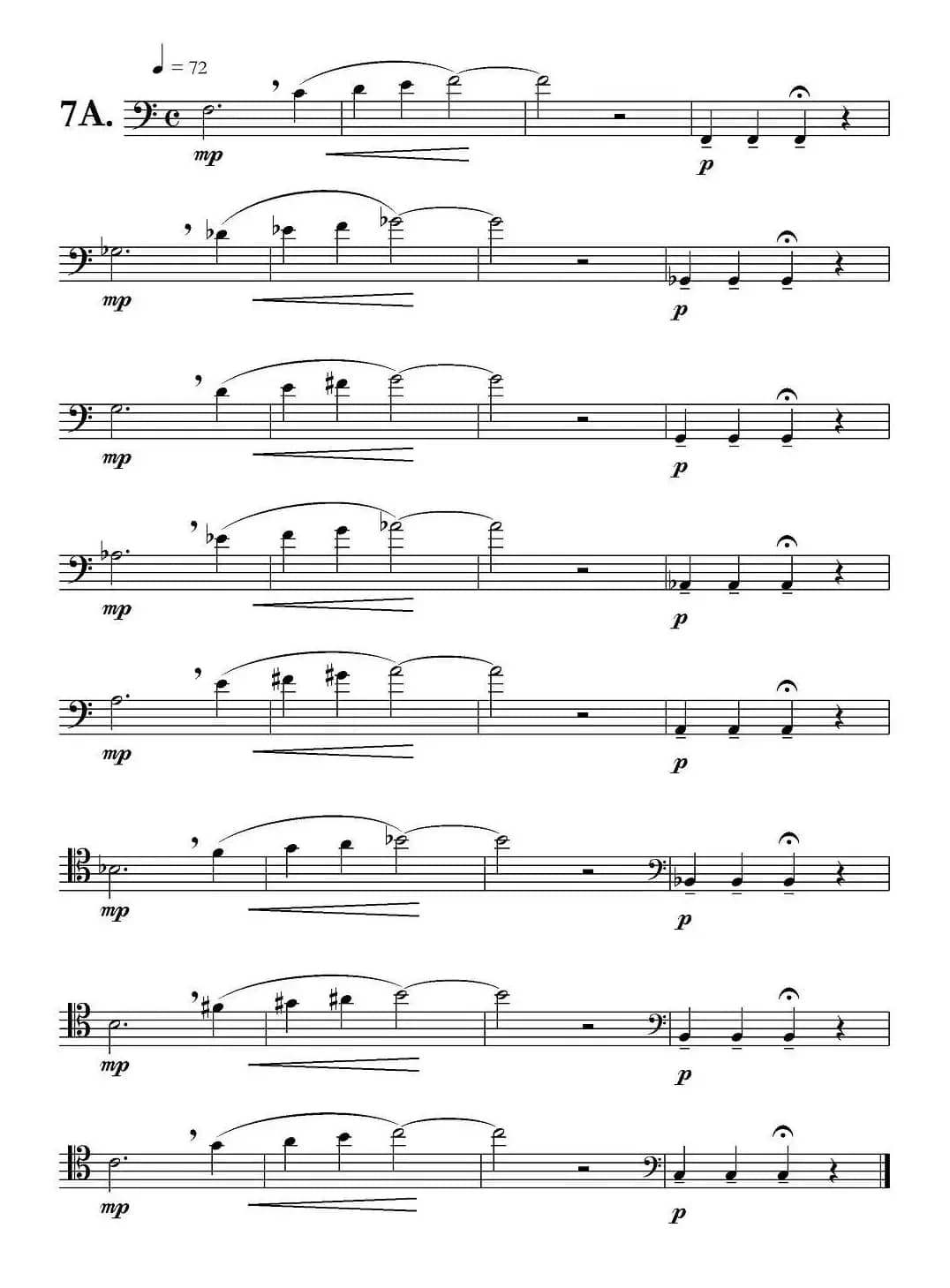 低音长号练习：Basic Routine