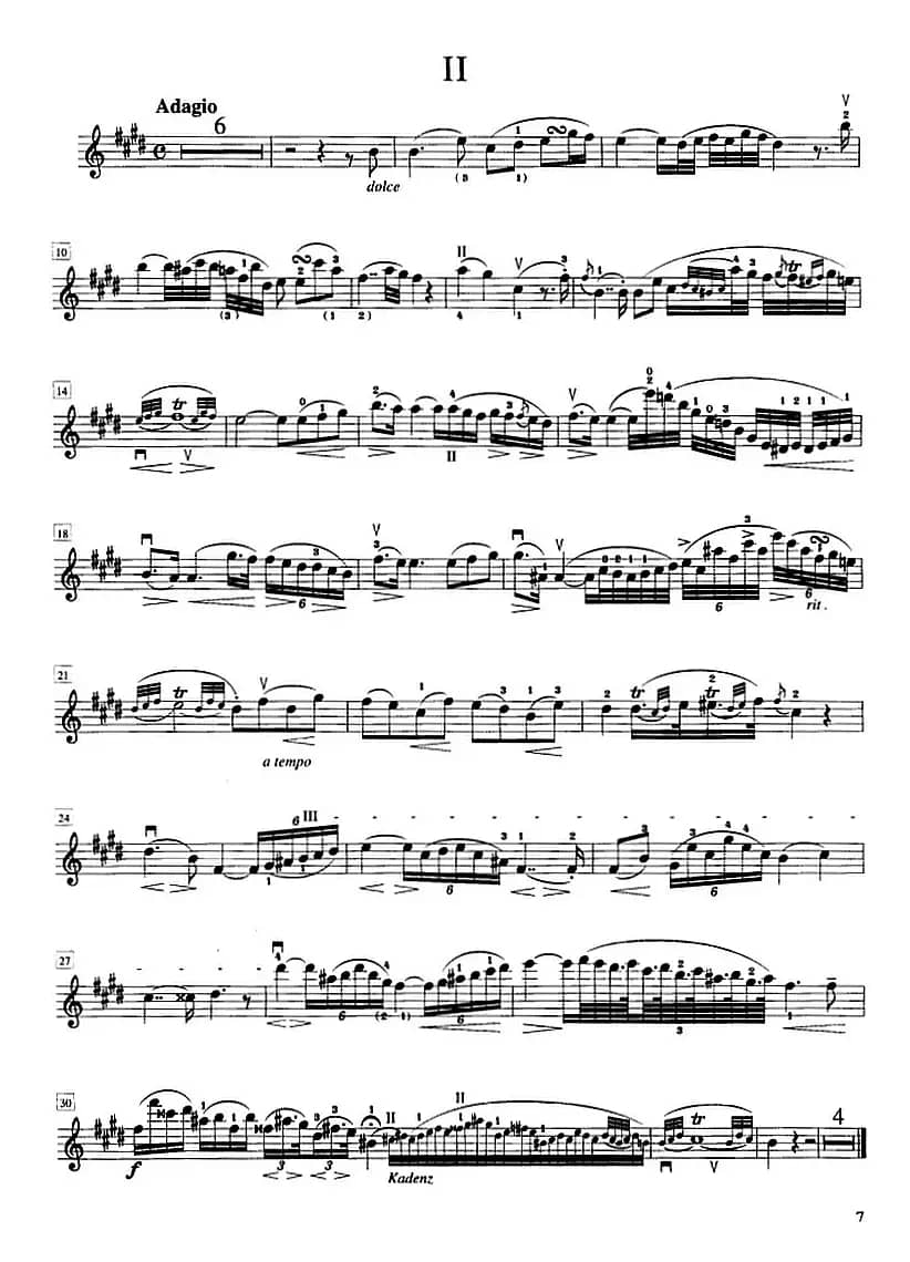 罗德第八协奏曲 E小调（Op.13，No.8） （小提琴分谱）