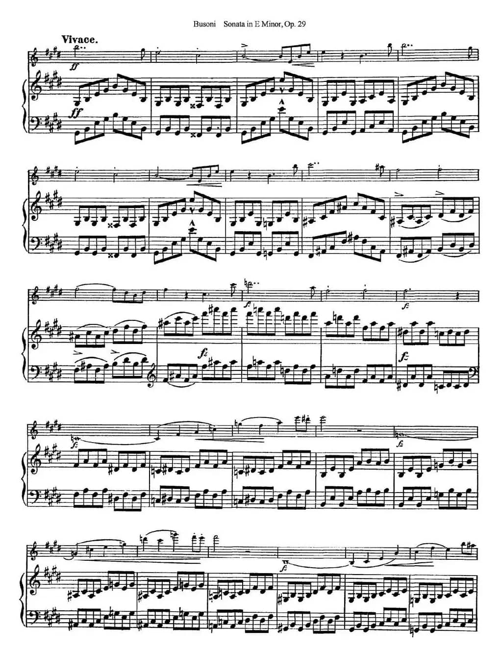 Violin Sonata No.1 in E Minor Op.29（小提琴+钢琴伴奏）