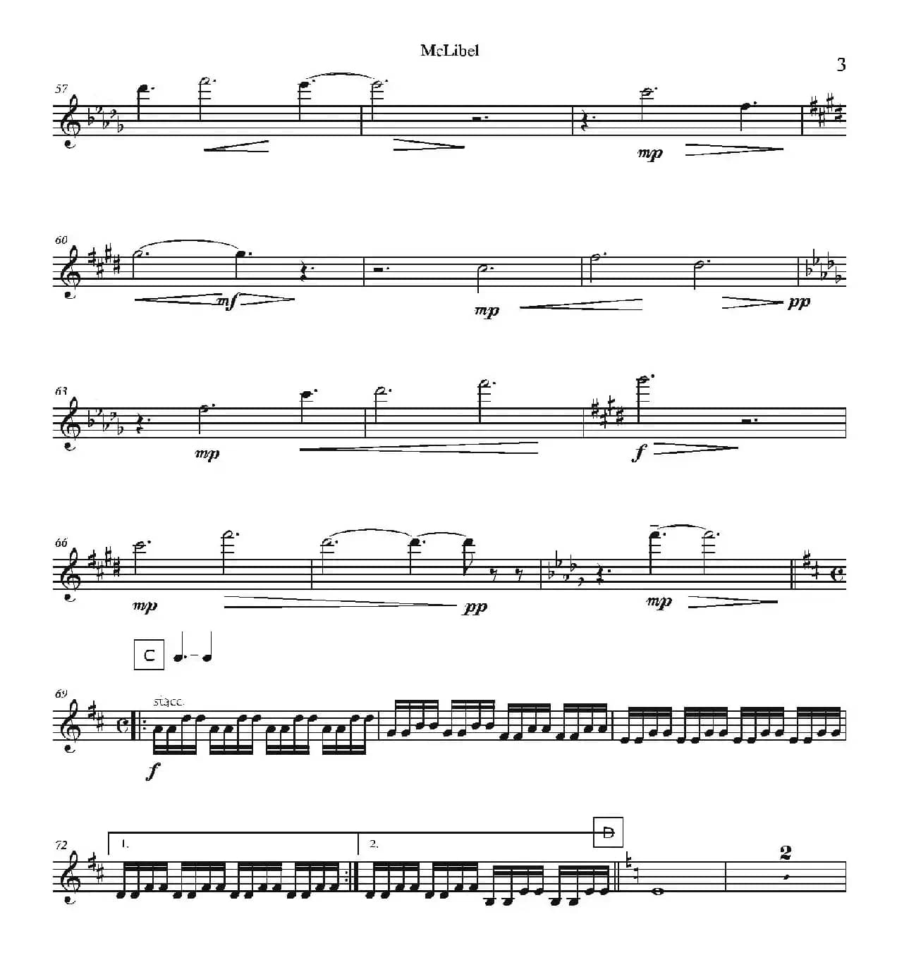 Mclibel（五重奏小提琴分谱）