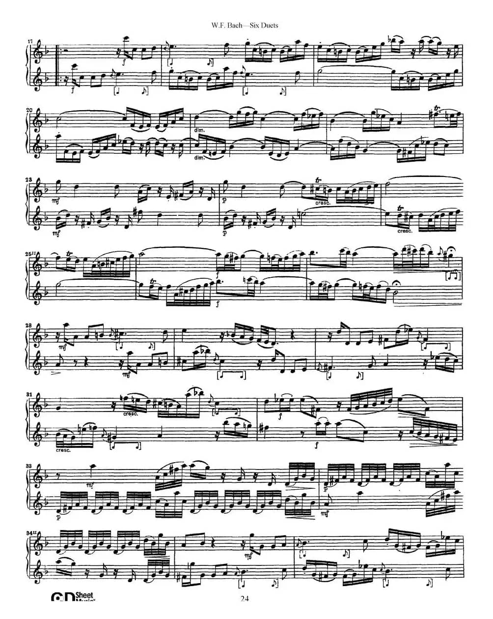 Six Duets（6首二重奏）（4）