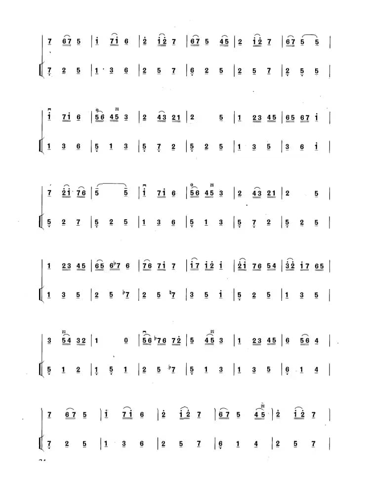 波泊尔练习曲（扬琴伴奏谱）