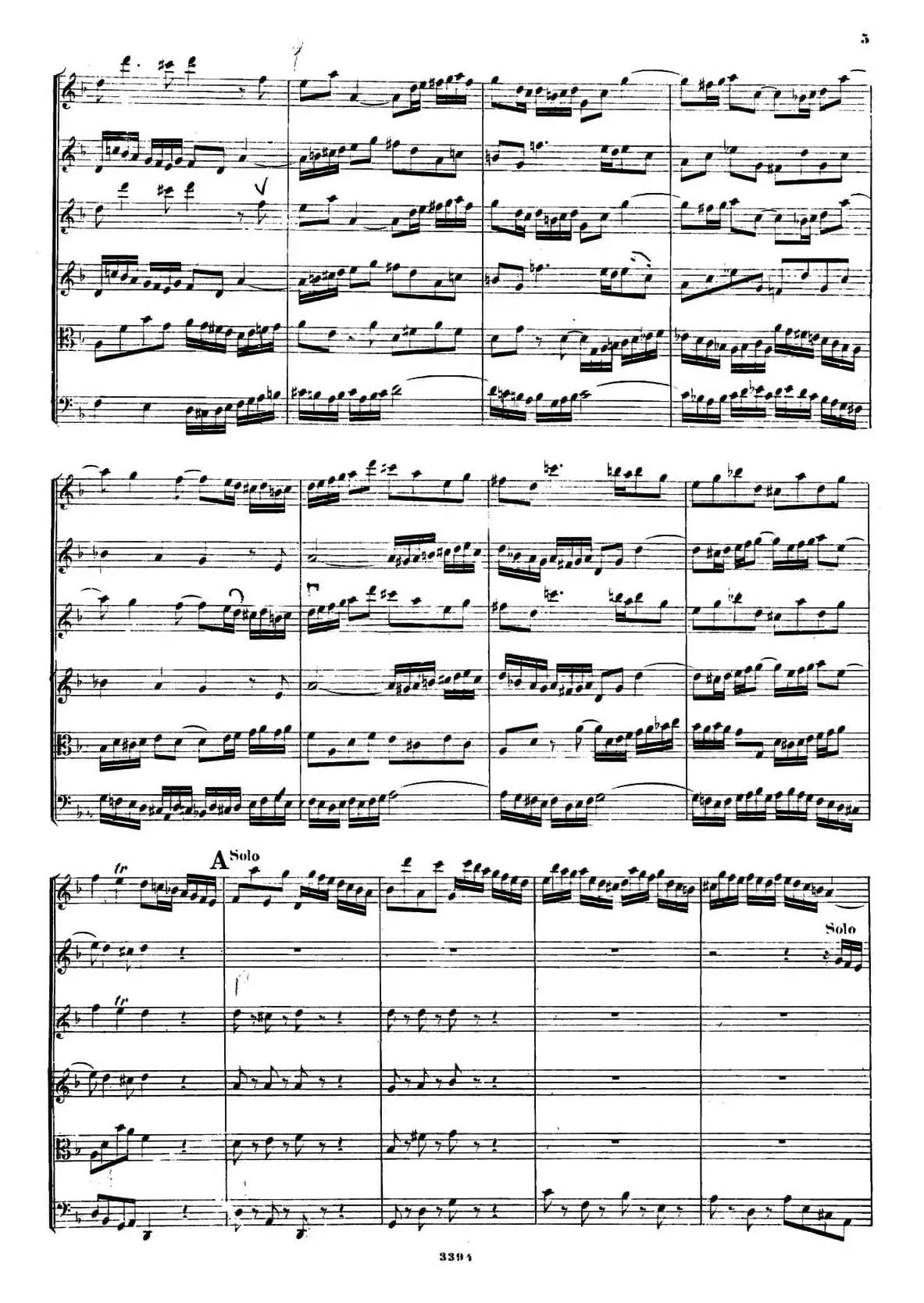 CONCERTO A DUE VIOLINI.（巴赫D小调二重协奏曲总谱）