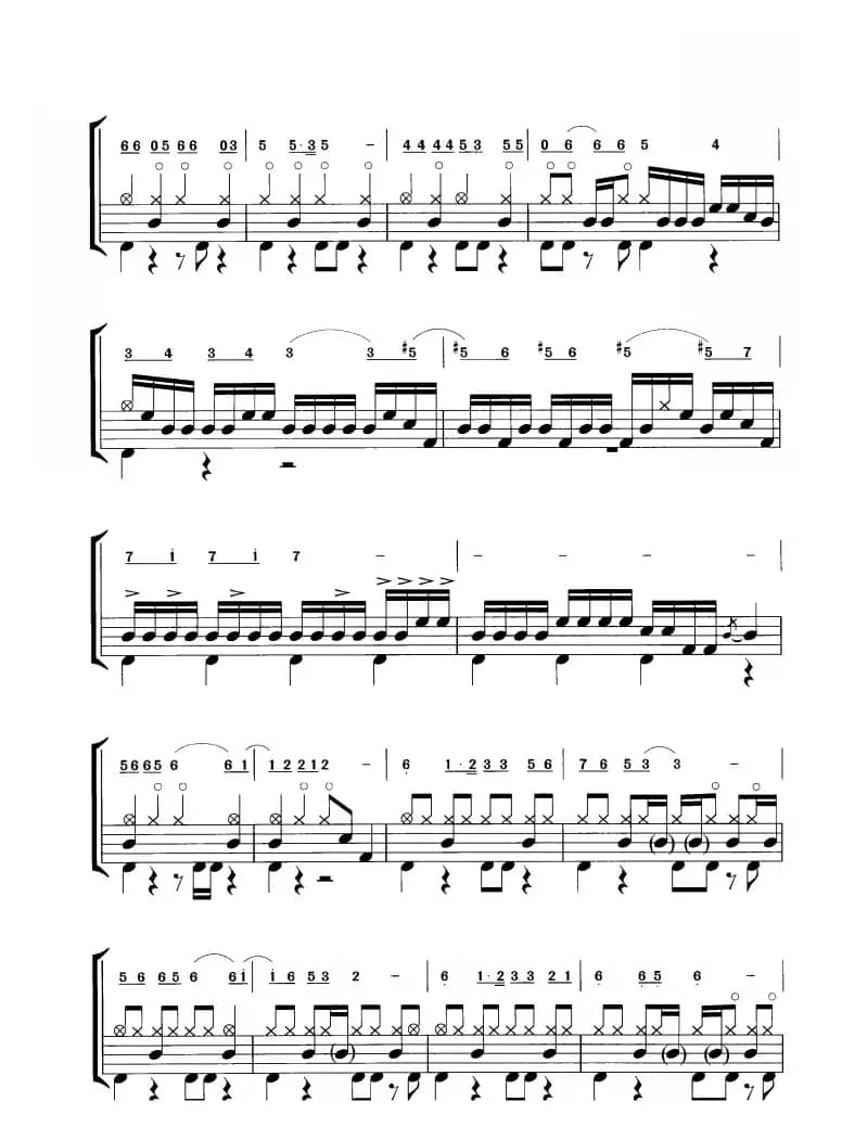 热情的沙漠（鼓谱）