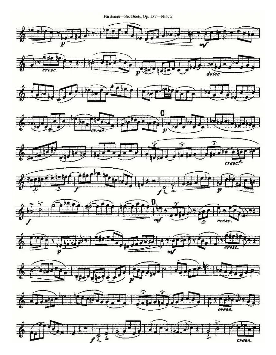 Six Duets, Op.137 之一（二重奏 六首作品 137号）
