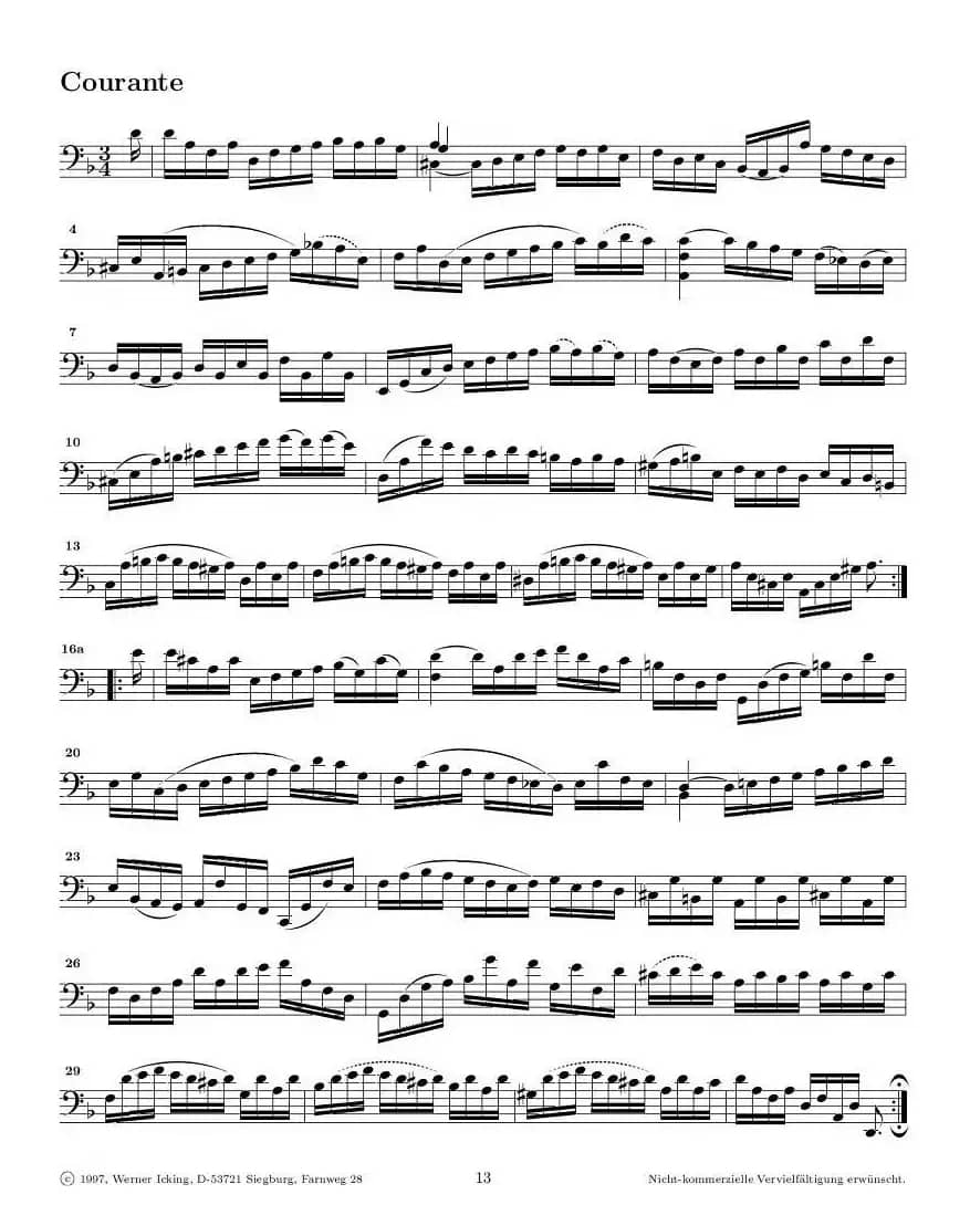 巴赫无伴奏大提琴练习曲之二