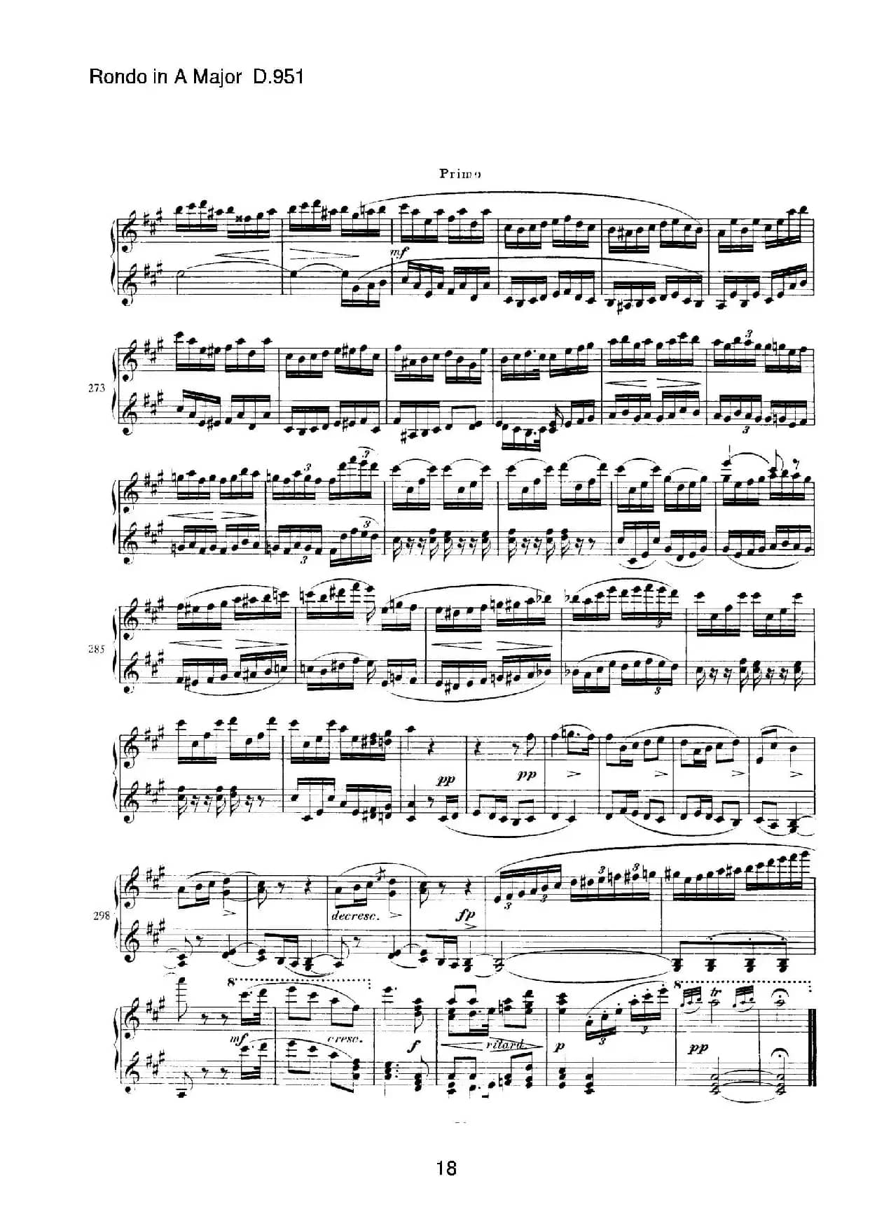 Grand Rondeau in A Major Op.107（A大调回旋曲·四手联弹）