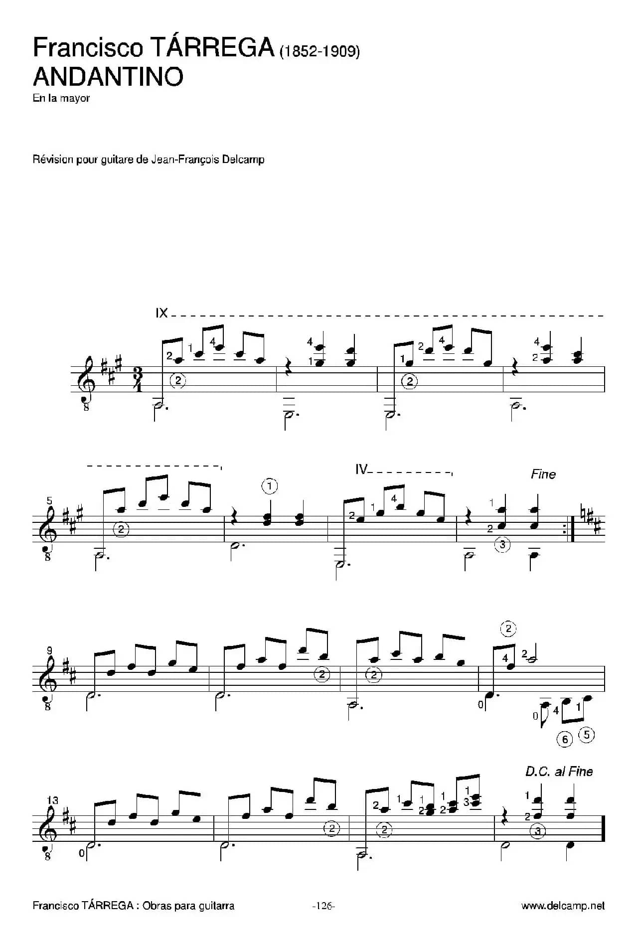 《塔雷加作品全集》第7部分（古典吉他）