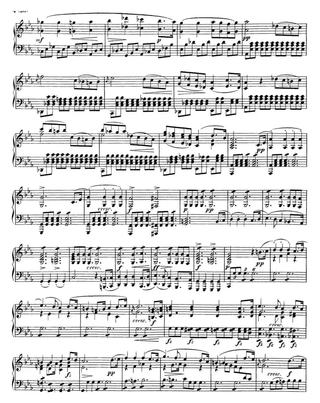 舒伯特c小调即兴曲D.899，Op.90（NO.1）