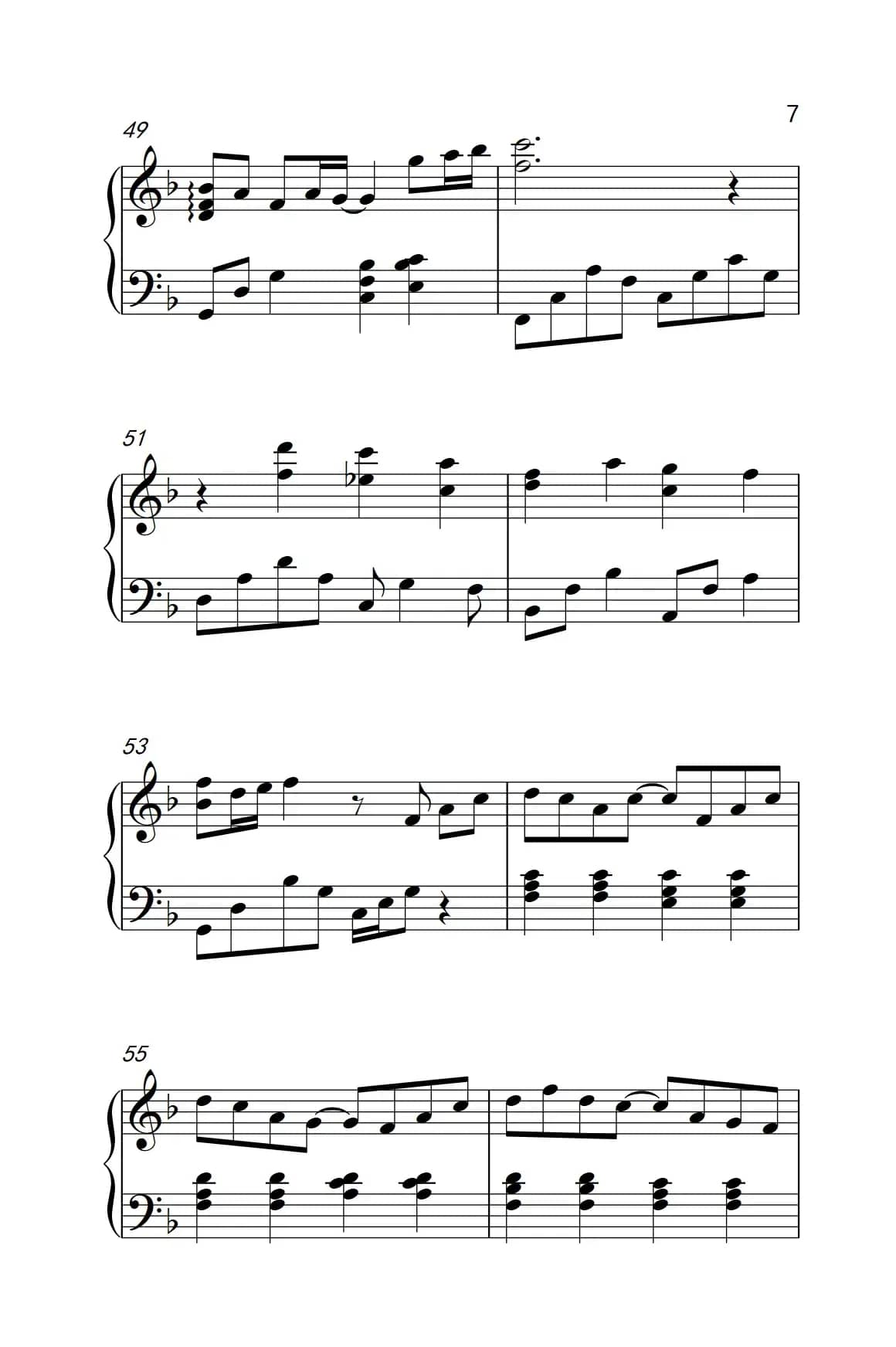 一首简单的歌（《弹吧音教》制谱版）