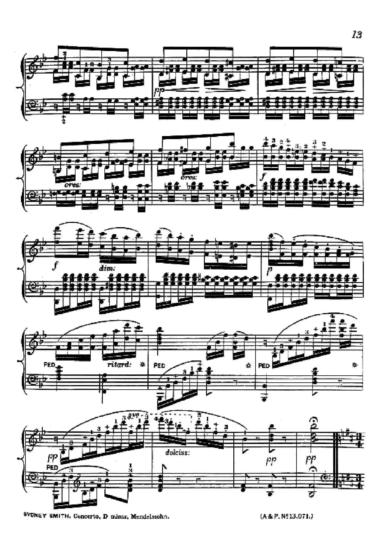 d小调第二钢琴协奏曲(钢琴独奏版)