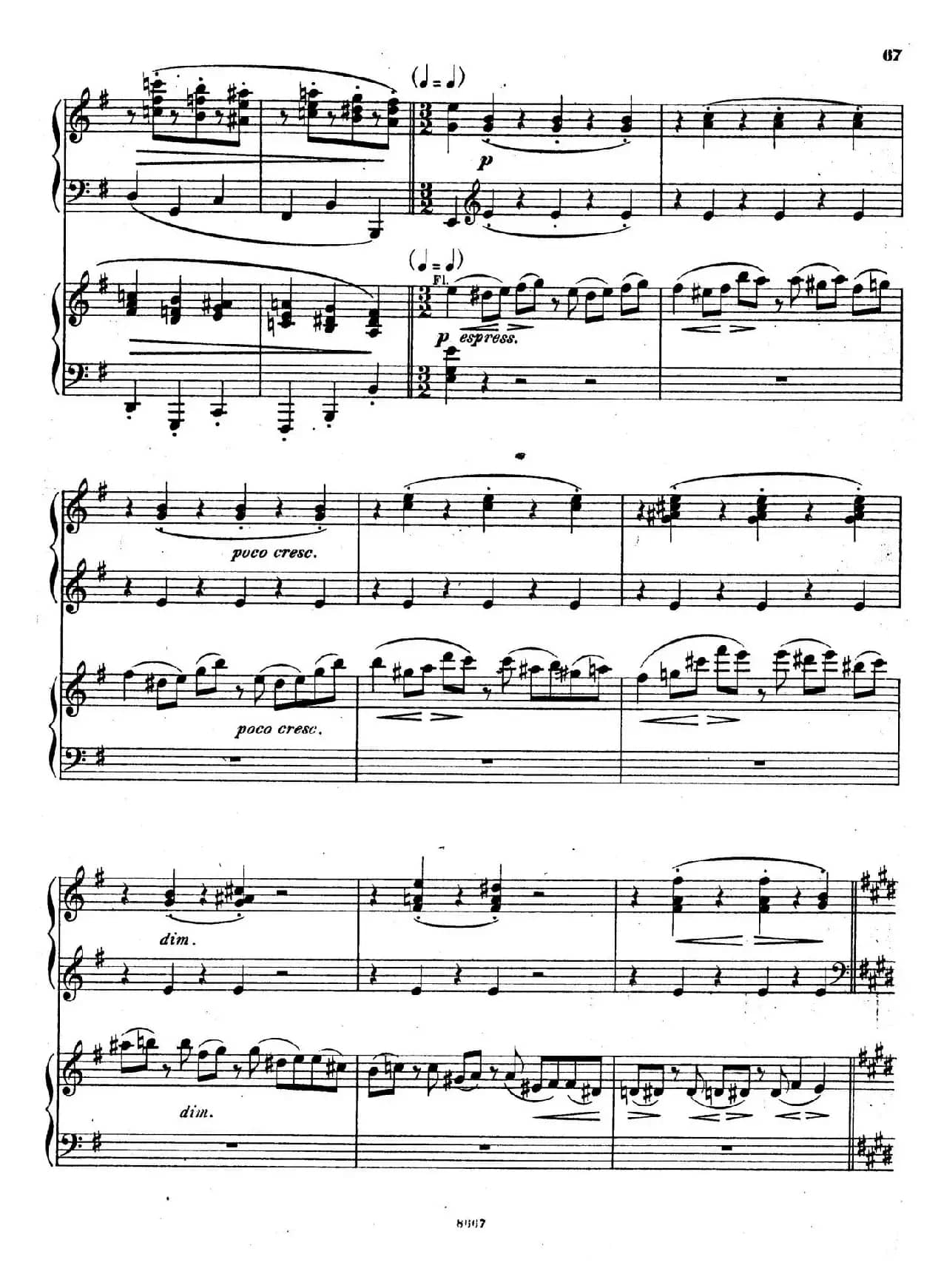 Symphony No.4 in e Minor Op.98（e小调第四交响曲·双钢琴）