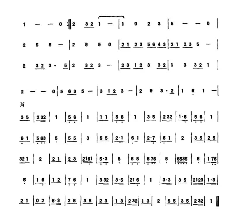 锦上添花（潮州音乐主旋律谱）