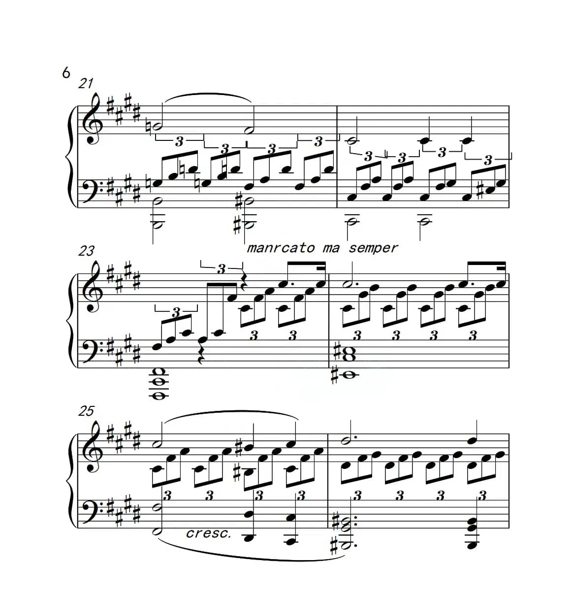 第六级 奏鸣曲（中国音乐学院钢琴考级作品1~6级）