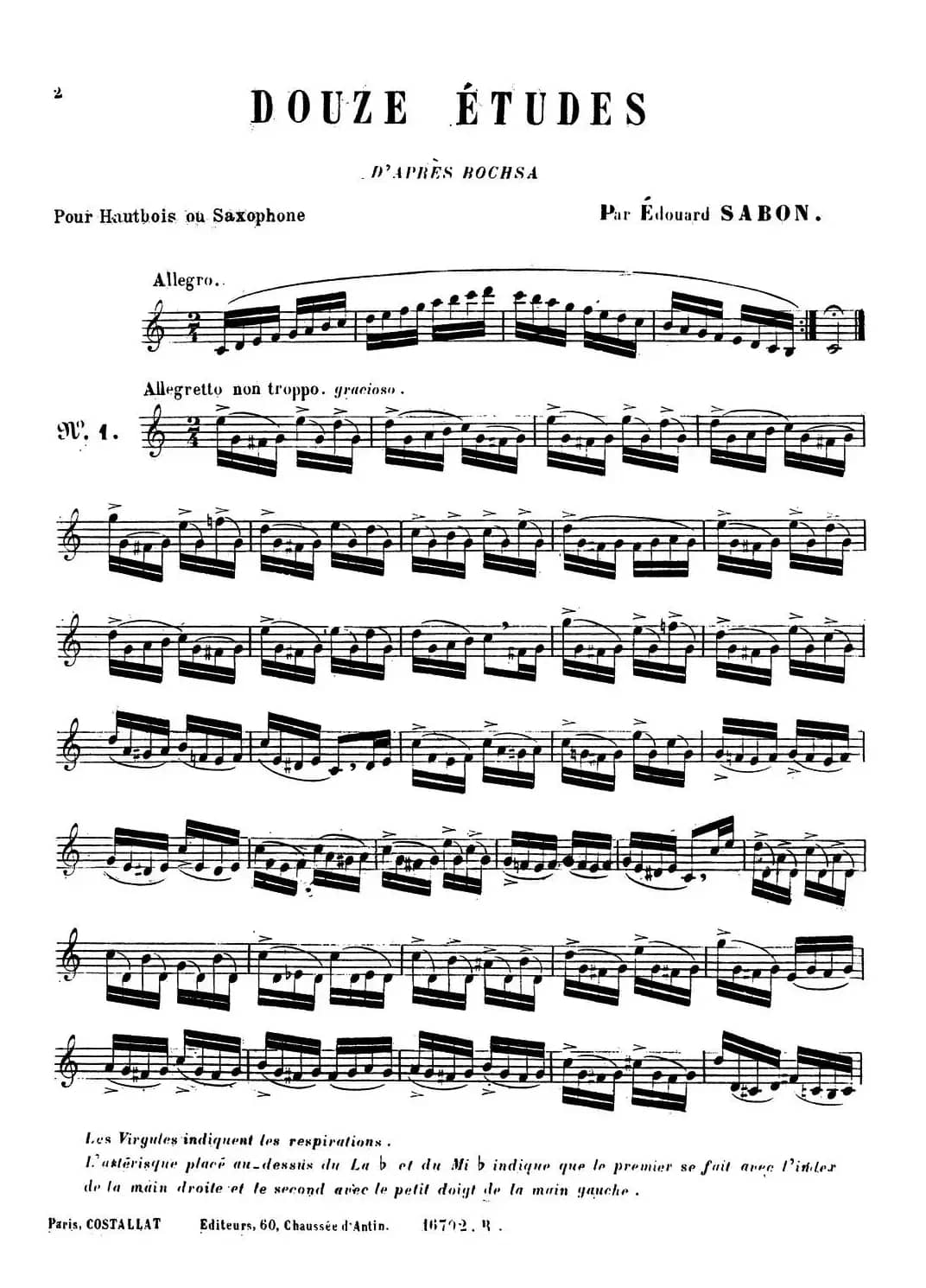 E.Sabon-12首练习曲（1）