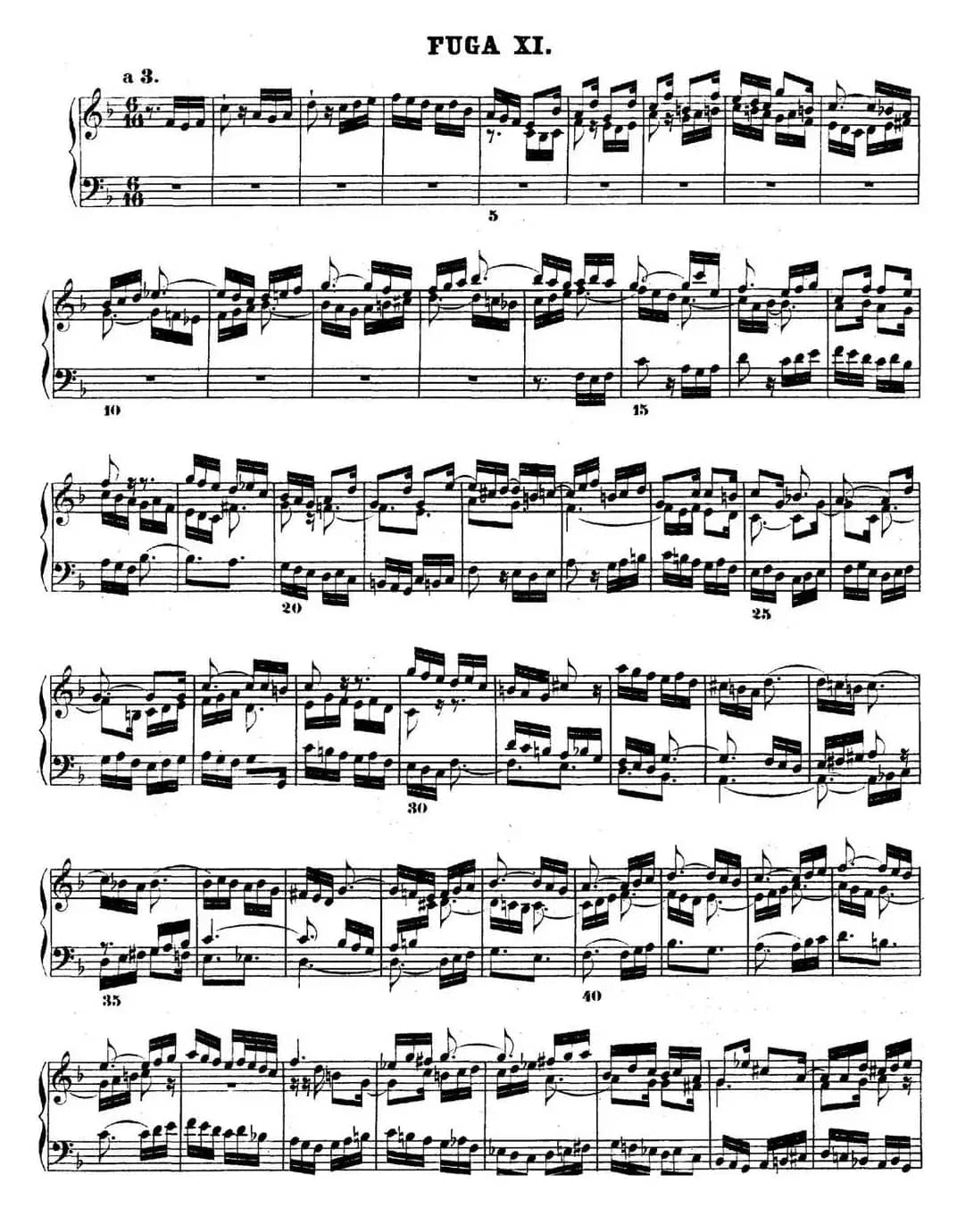 巴赫《平均律钢琴曲集·第二卷》之赋格曲（NO.11）