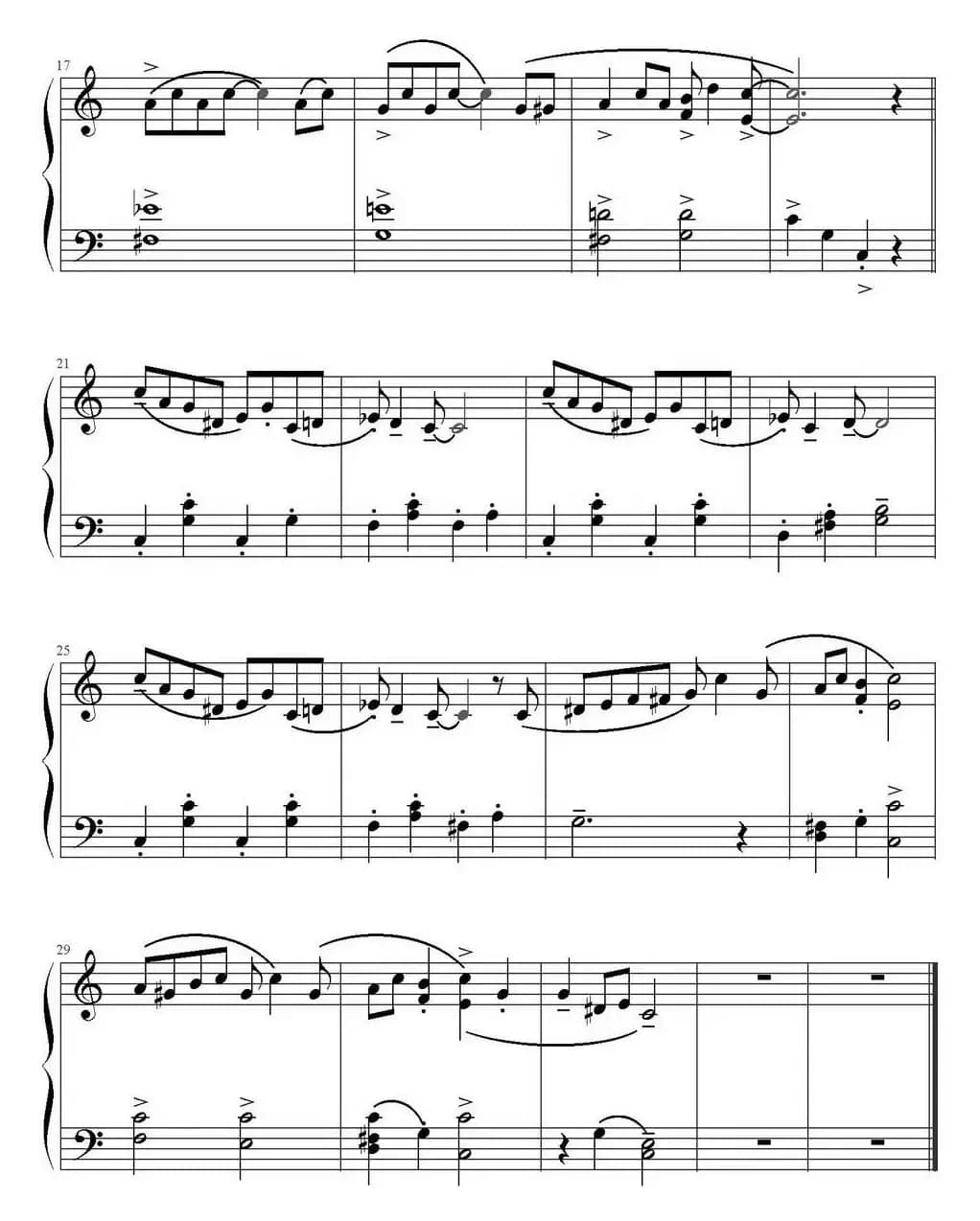 雷格泰姆玩偶（弹琴吧制谱版）