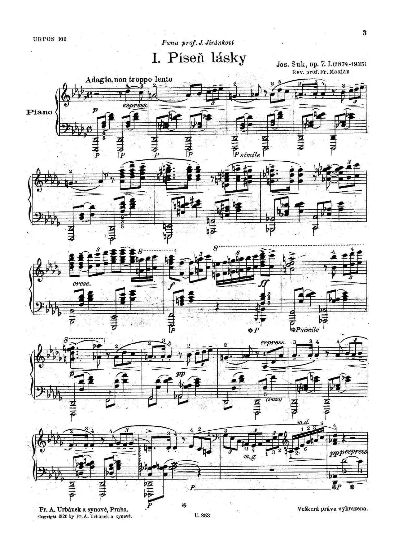 Six Piano Pieces Op.7（6首钢琴小品·Ⅰ）