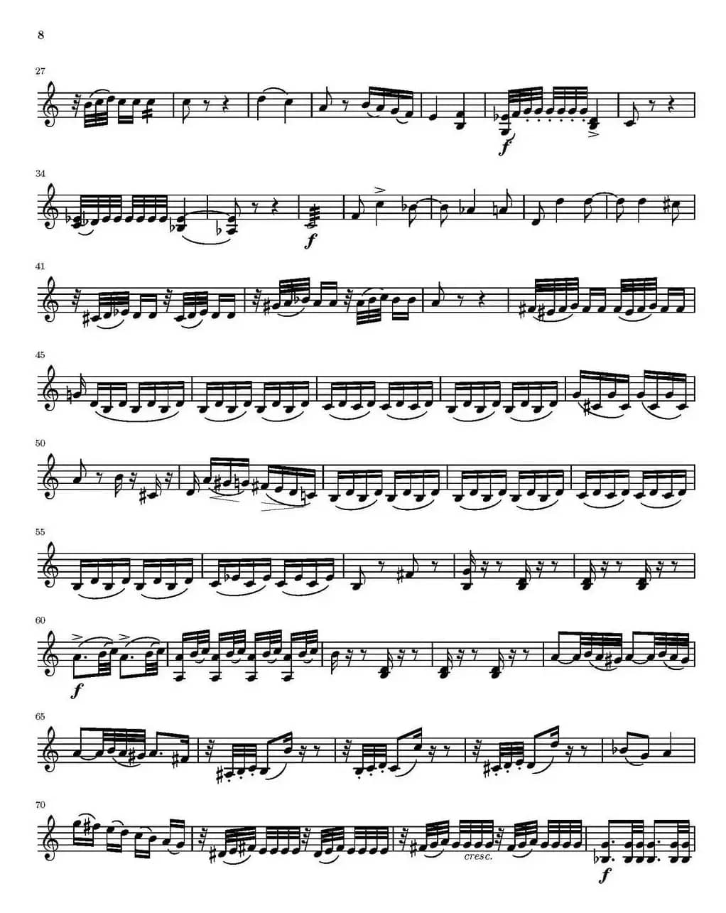 String Quartet nr.18 in E minor（E小调弦乐四重奏）（第二小提琴分谱）