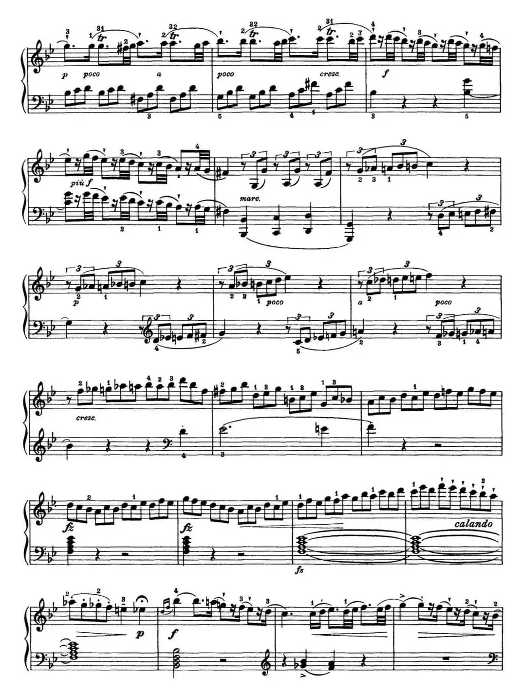 海顿 钢琴奏鸣曲 Hob XVI 41 in B-flat major