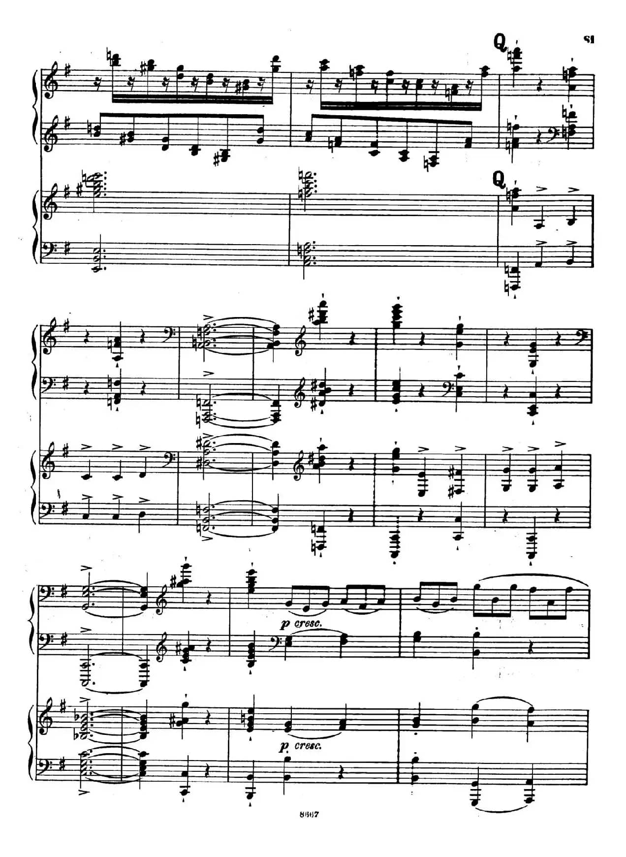 Symphony No.4 in e Minor Op.98（e小调第四交响曲·双钢琴）