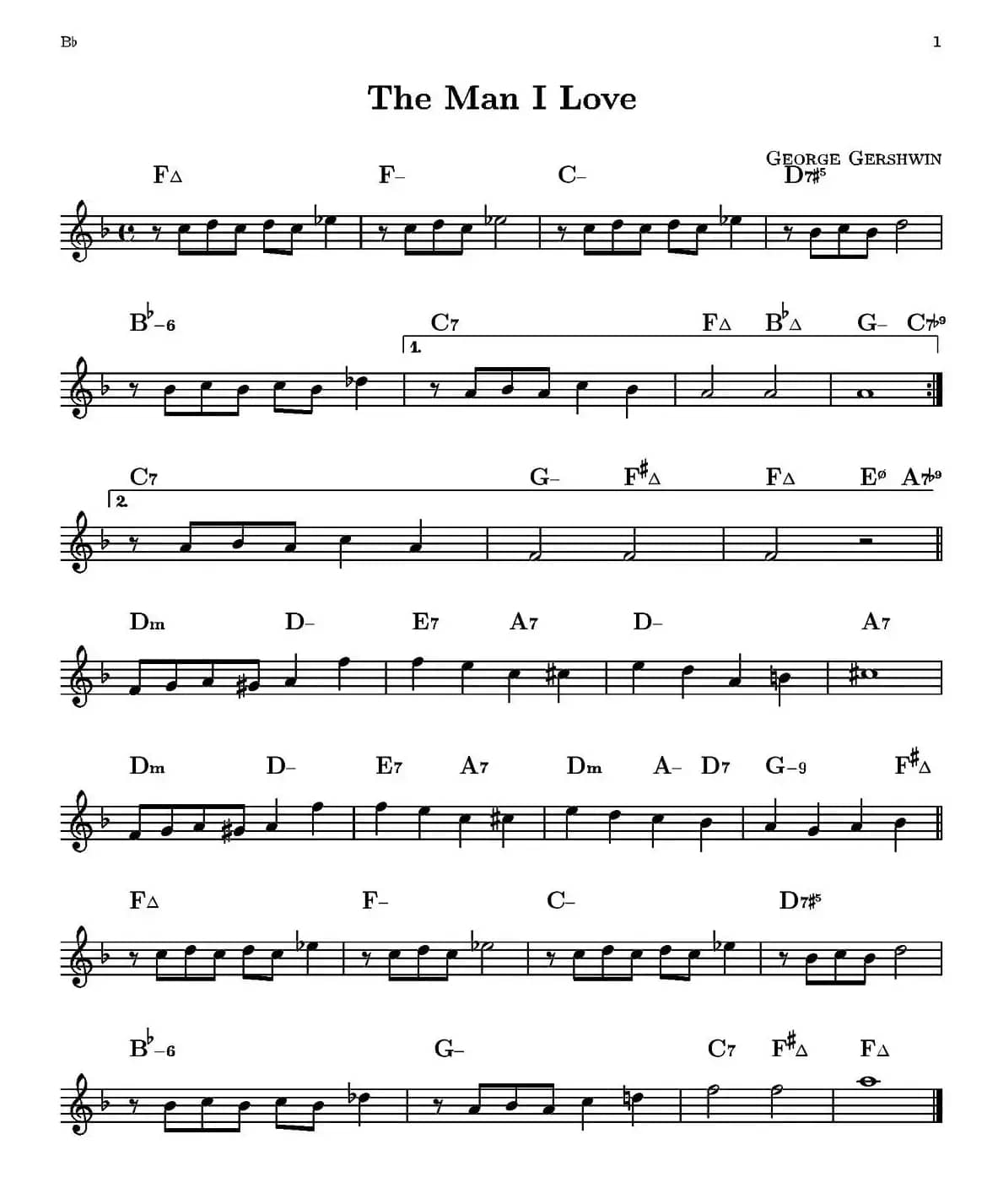 The Man I Love（单簧管）