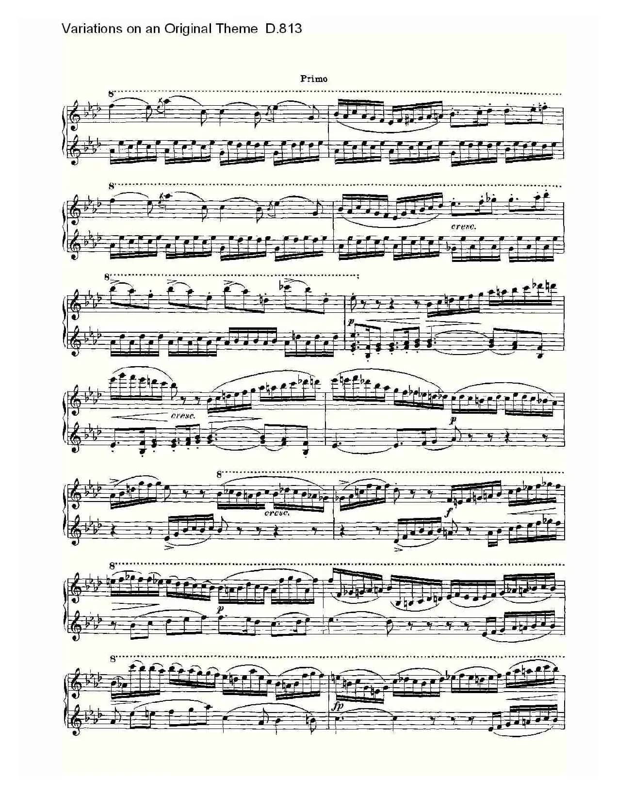 Variations on an Original Theme D.813（原生态主题变鸣曲 D.）