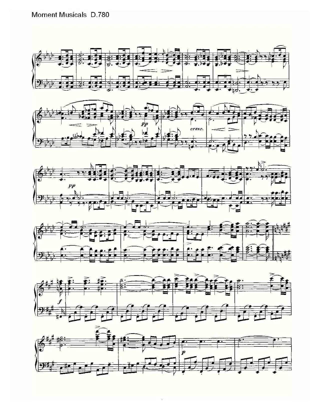 Moment Musicals D.780（6首音乐瞬间）