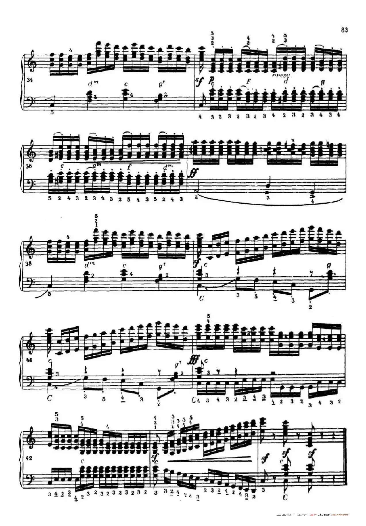 《车尔尼手风琴练习曲集》第Ⅳ册（第16——17首）