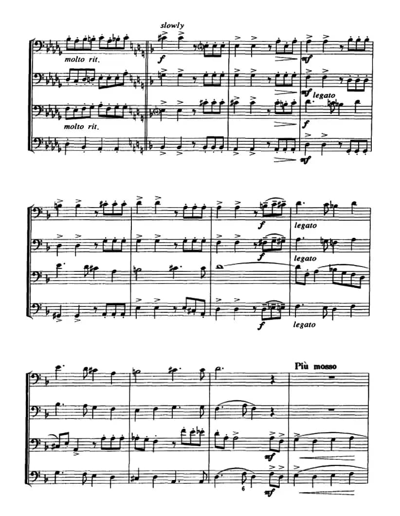 为长号重奏改编（长号四重奏）