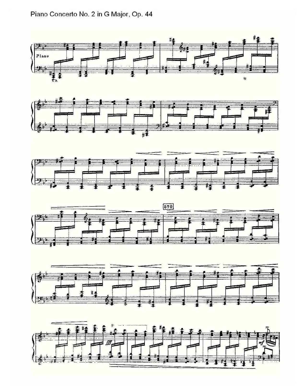 G大调第二钢琴协奏曲, Op.44第一乐章（三）
