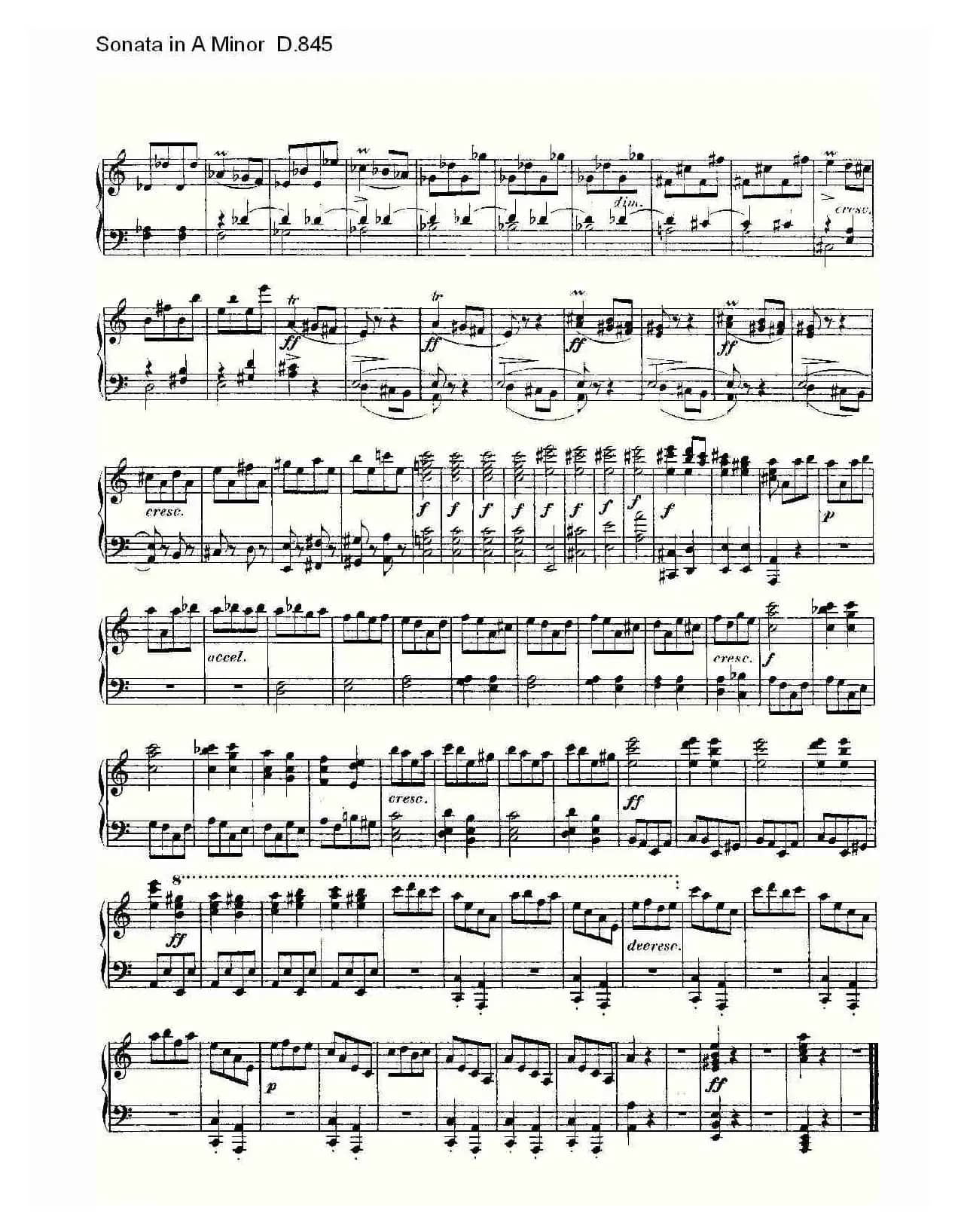 Sonata in A Minor D.845（A小调奏鸣曲 D.845）