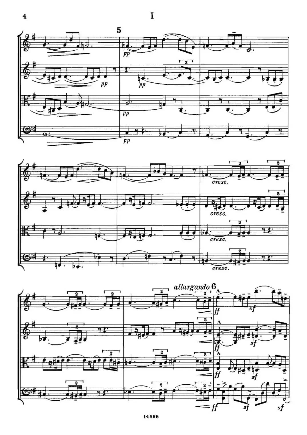 QUARTET Op.83（第一部分）（弦乐四重奏）