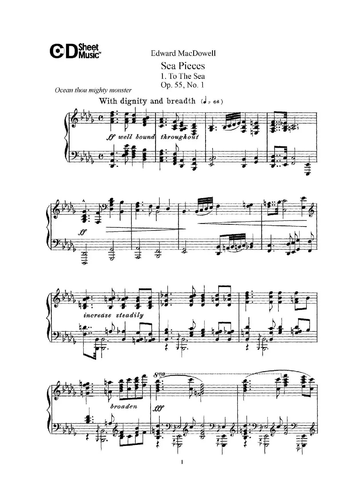 海景 Sea Pieces Op.55（No.1）