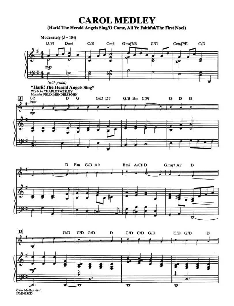 CAROL MEDLEY（钢琴伴奏谱）