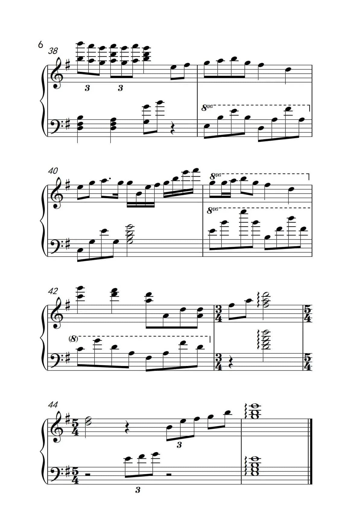 美丽的神话（《弹吧音教》制谱版）