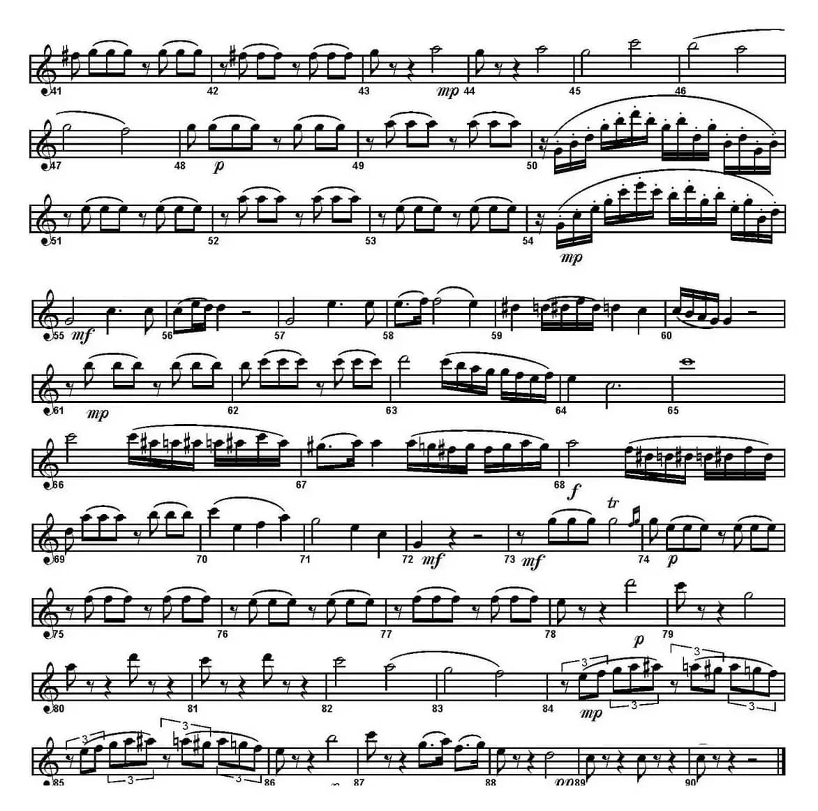 SERENADE No.11 in Eb，K.375 Part 3（四重奏·上低音萨克斯分谱）