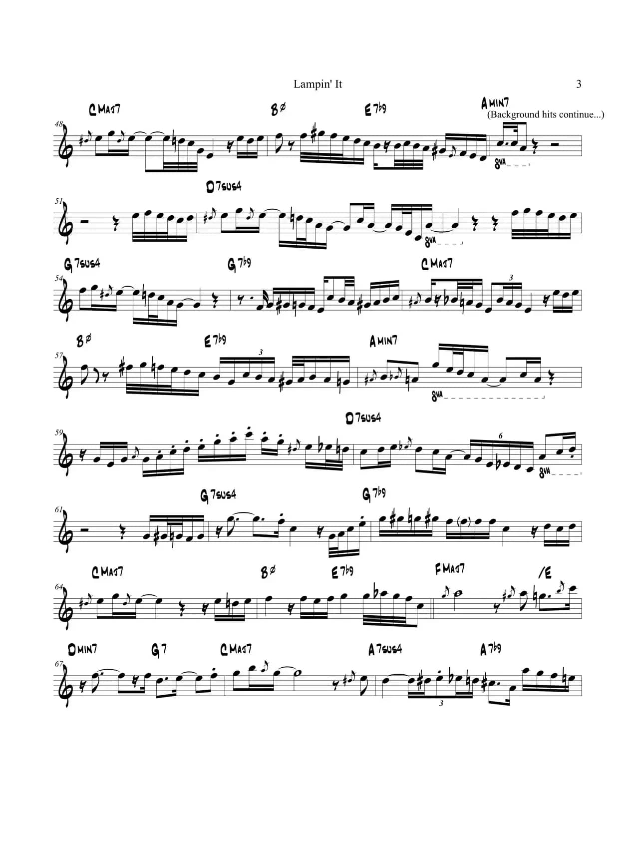 Lampin'It（中音萨克斯）